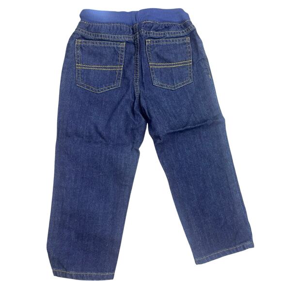 Carter’s Baby Boy Pull-On Jeans 24M NWT Denim Pants Elastic Waist Drawstring - Picture 4 of 4